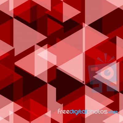 Red Geometry Abstract Seamless Pattern Stock Image