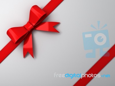 Red Gift Bow Stock Image