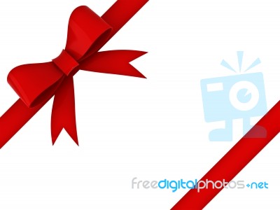 Red Gift Bow Stock Image