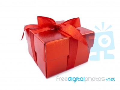 Red Gift Box Stock Photo