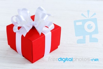 Red Gift Box Stock Photo