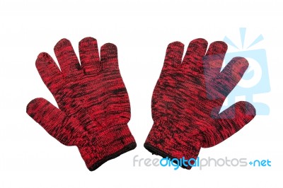 Red Gloves Stock Photo