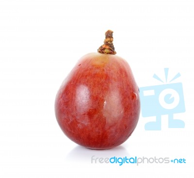 Red Grape Isolated On The White Background Stock Photo