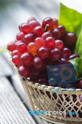 Red Grapes Stock Photo