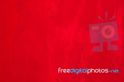 Red Grunge Cement Painted Wall Texture Stock Photo