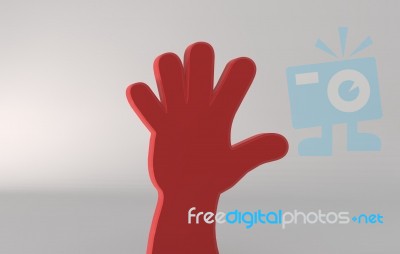 Red Hand Stock Image