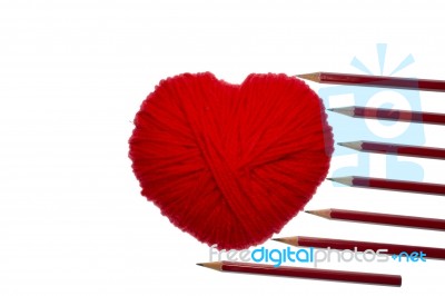 Red Heart Stock Photo