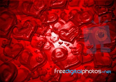 Red Heart Background Stock Image