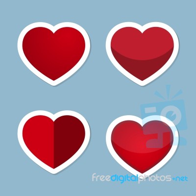 Red Heart Icon Stock Image