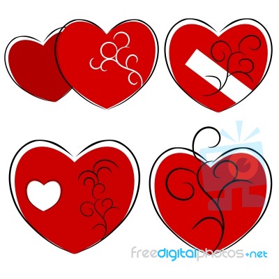 Red Heart Illustration Stock Image