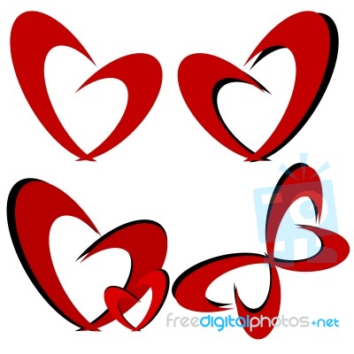 Red Heart Illustration Stock Image