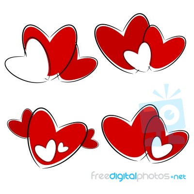 Red Heart Illustration Stock Image