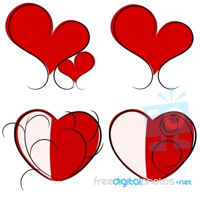 Red Heart Illustration Stock Image