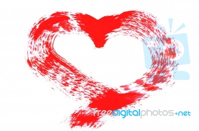 Red Heart Isolated Stock Photo