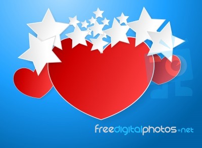 Red Heart Paper Stock Image