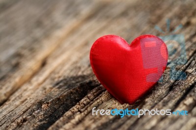 Red Heart Shaped Valentines Day Stock Photo