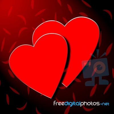 Red Hearts Stock Image