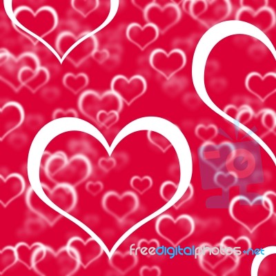 Red Hearts Background Stock Image