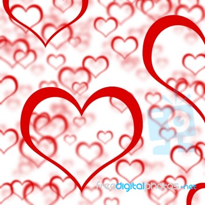 Red Hearts Background Stock Image