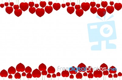 Red Hearts Background Stock Image