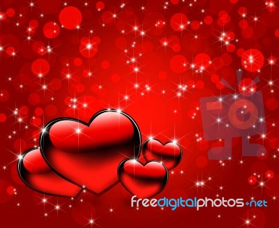 Red Hearts Background Stock Image