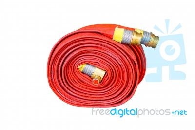 Red Hose Fire Stock Photo