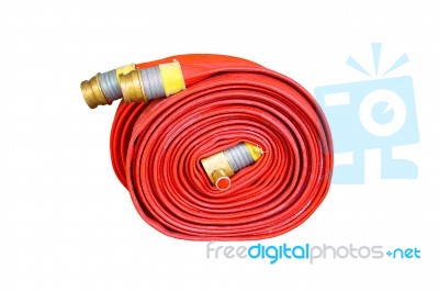 Red Hose Fire Stock Photo