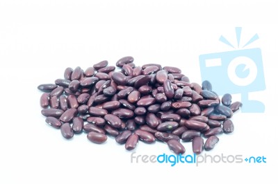 Red Kidney Bean Isolated On White Background Stock Photo