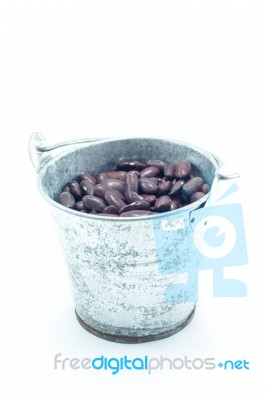 Red Kidney Bean Isolated On White Background Stock Photo