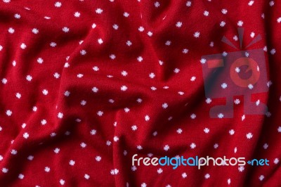 Red Knit Fabric Stock Photo