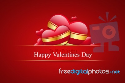 Red Love Heart, Valentines Day Concept Stock Image