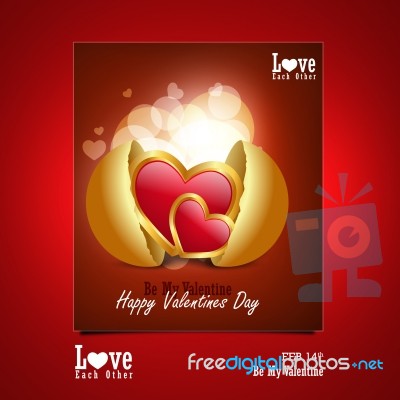 Red Love Heart, Valentines Day Concept Stock Image