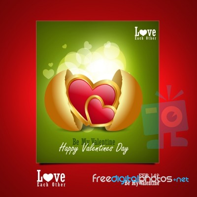 Red Love Heart, Valentines Day Concept Stock Image