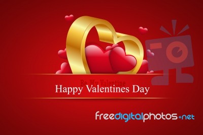 Red Love Heart, Valentines Day Concept Stock Image