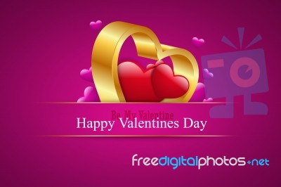 Red Love Heart, Valentines Day Concept Stock Image