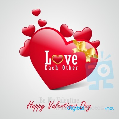 Red Love Heart, Valentines Day Concept Stock Image