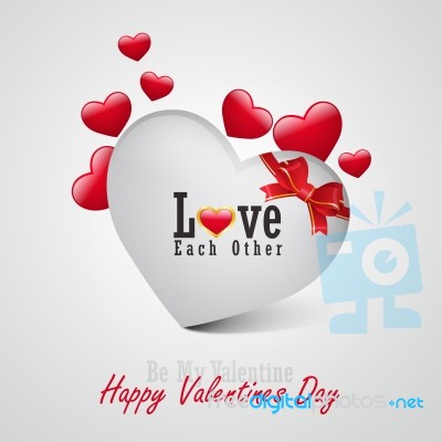 Red Love Heart, Valentines Day Concept Stock Image