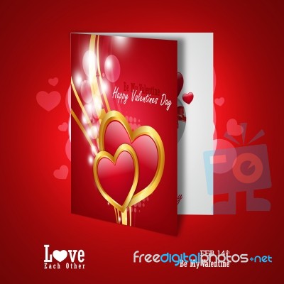 Red Love Heart, Valentines Day Concept Stock Image