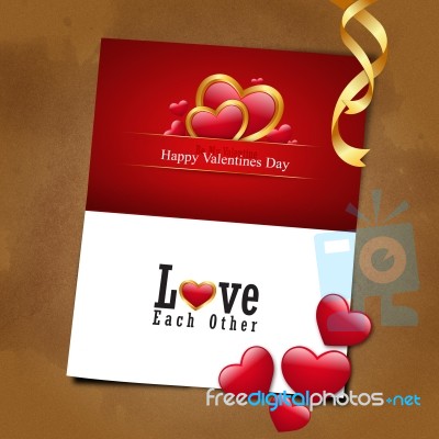 Red Love Heart, Valentines Day Concept Stock Image