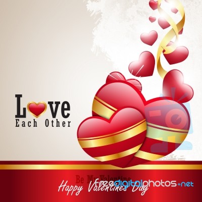 Red Love Heart, Valentines Day Concept Stock Image