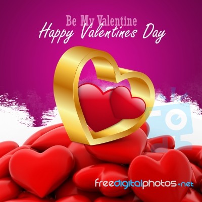 Red Love Heart, Valentines Day Concept Stock Image