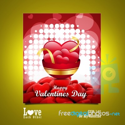 Red Love Heart, Valentines Day Concept Stock Image