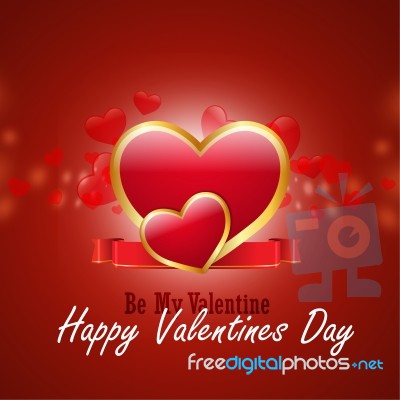 Red Love Heart, Valentines Day Concept Stock Image