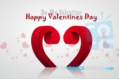 Red Love Heart, Valentines Day Concept Stock Image