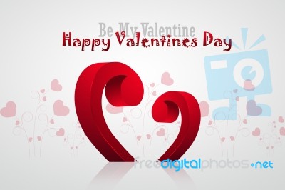 Red Love Heart, Valentines Day Concept Stock Image