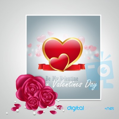 Red Love Heart, Valentines Day Concept Stock Image