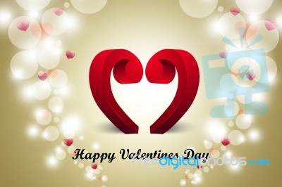 Red Love Heart, Valentines Day Concept Stock Image