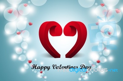 Red Love Heart, Valentines Day Concept Stock Image