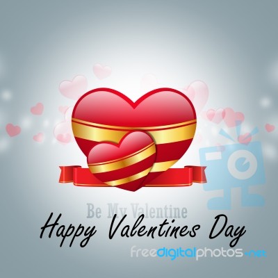 Red Love Heart, Valentines Day Concept Stock Image