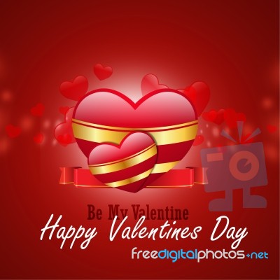 Red Love Heart, Valentines Day Concept Stock Image